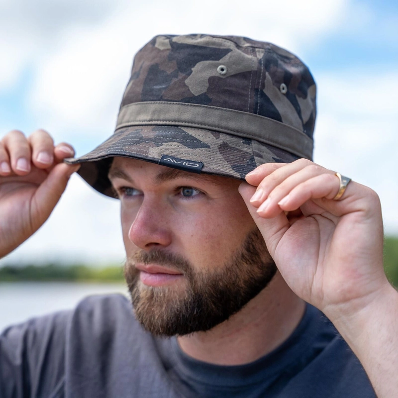 Avid Carp Distortion Dark-Camo Bucket Hat
